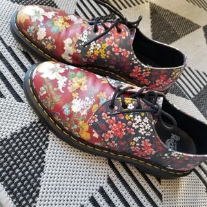 RARE Dr. Martens Red Floral Clash